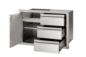 Mehr über den Artikel erfahren Napoleon Einzeltür & Dreifachschublade Kombination 91 x 61 cm